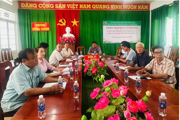 PGD NHCSXH Bình Minh tham dự phiên họp Ban Đại Diện Hội Đồng Quản Trị Ngân Hàng Chính Sách Xã Hội Tỉnh Vĩnh Long Quí 1 Năm 2026
