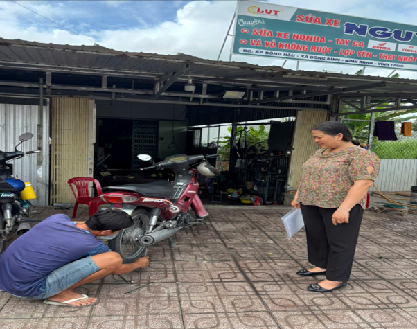 Hoạt động kiểm tra, giám sát nguồn vốn từ NHCSXH Bình Minh của Hội LHPN phường Đông Thành